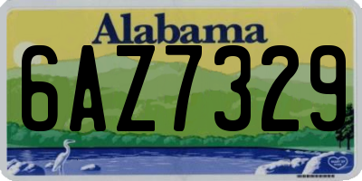 AL license plate 6AZ7329