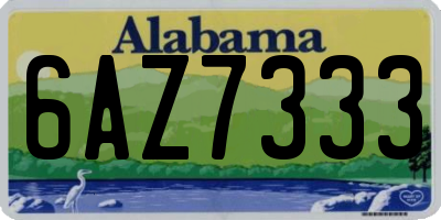 AL license plate 6AZ7333