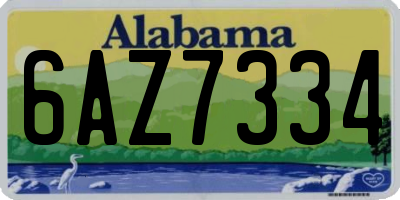 AL license plate 6AZ7334