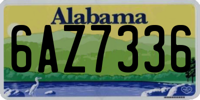 AL license plate 6AZ7336