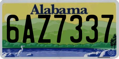 AL license plate 6AZ7337