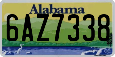 AL license plate 6AZ7338
