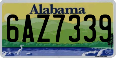 AL license plate 6AZ7339