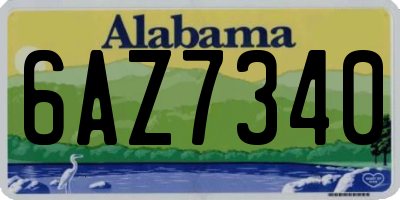 AL license plate 6AZ7340