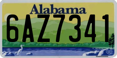 AL license plate 6AZ7341
