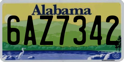 AL license plate 6AZ7342