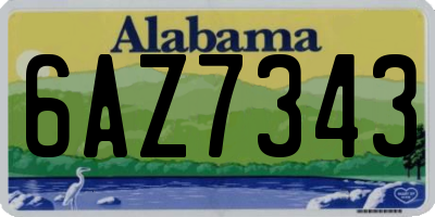 AL license plate 6AZ7343