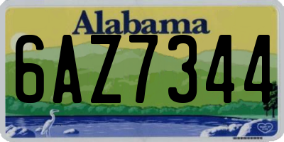 AL license plate 6AZ7344