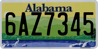 AL license plate 6AZ7345
