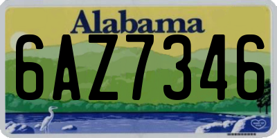 AL license plate 6AZ7346
