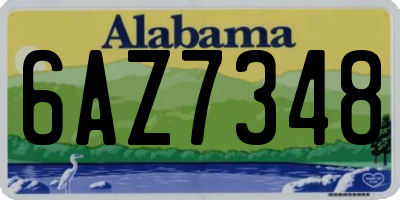 AL license plate 6AZ7348