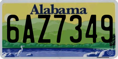AL license plate 6AZ7349