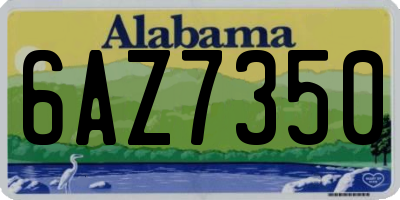 AL license plate 6AZ7350