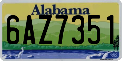 AL license plate 6AZ7351