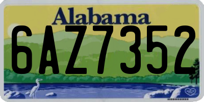 AL license plate 6AZ7352