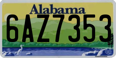 AL license plate 6AZ7353