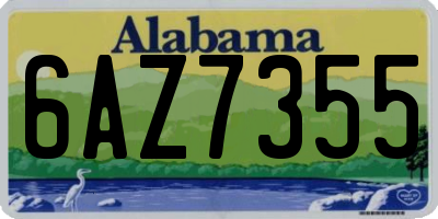 AL license plate 6AZ7355