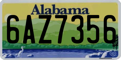 AL license plate 6AZ7356