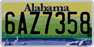 AL license plate 6AZ7358