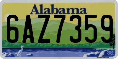 AL license plate 6AZ7359