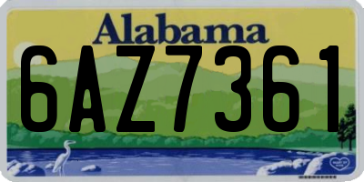 AL license plate 6AZ7361