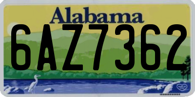 AL license plate 6AZ7362