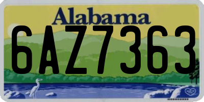AL license plate 6AZ7363