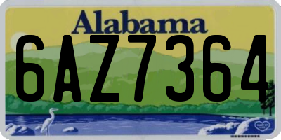 AL license plate 6AZ7364