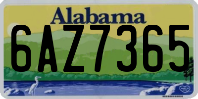 AL license plate 6AZ7365