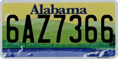 AL license plate 6AZ7366