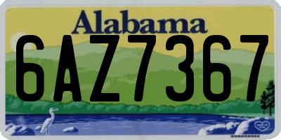 AL license plate 6AZ7367