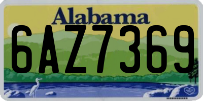 AL license plate 6AZ7369