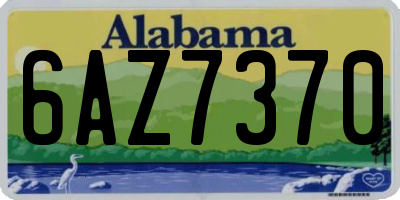 AL license plate 6AZ7370