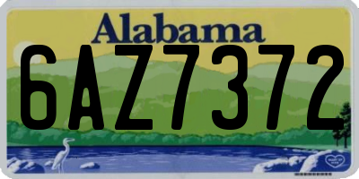 AL license plate 6AZ7372