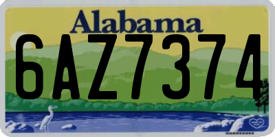 AL license plate 6AZ7374