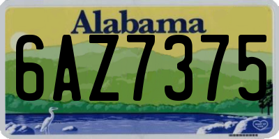 AL license plate 6AZ7375