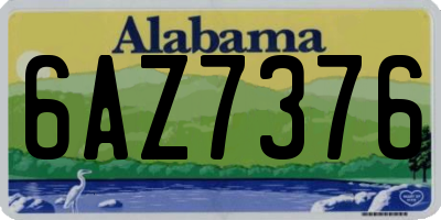 AL license plate 6AZ7376