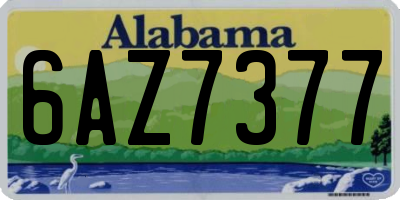 AL license plate 6AZ7377