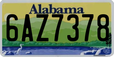 AL license plate 6AZ7378