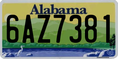 AL license plate 6AZ7381