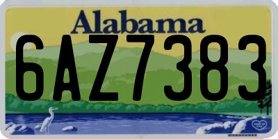 AL license plate 6AZ7383
