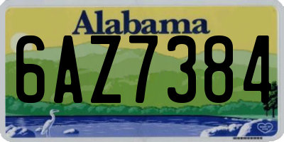 AL license plate 6AZ7384