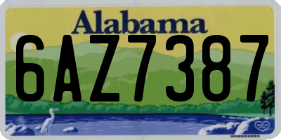 AL license plate 6AZ7387