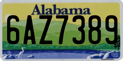 AL license plate 6AZ7389