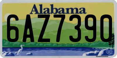 AL license plate 6AZ7390