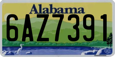 AL license plate 6AZ7391