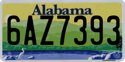 AL license plate 6AZ7393
