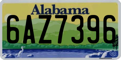 AL license plate 6AZ7396