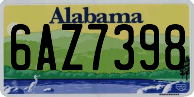 AL license plate 6AZ7398