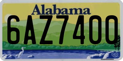 AL license plate 6AZ7400